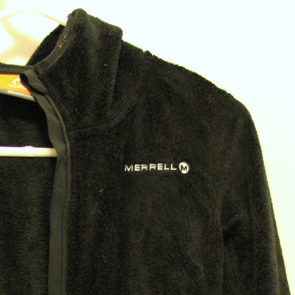 Black Merrell Hooded Zip Fleece